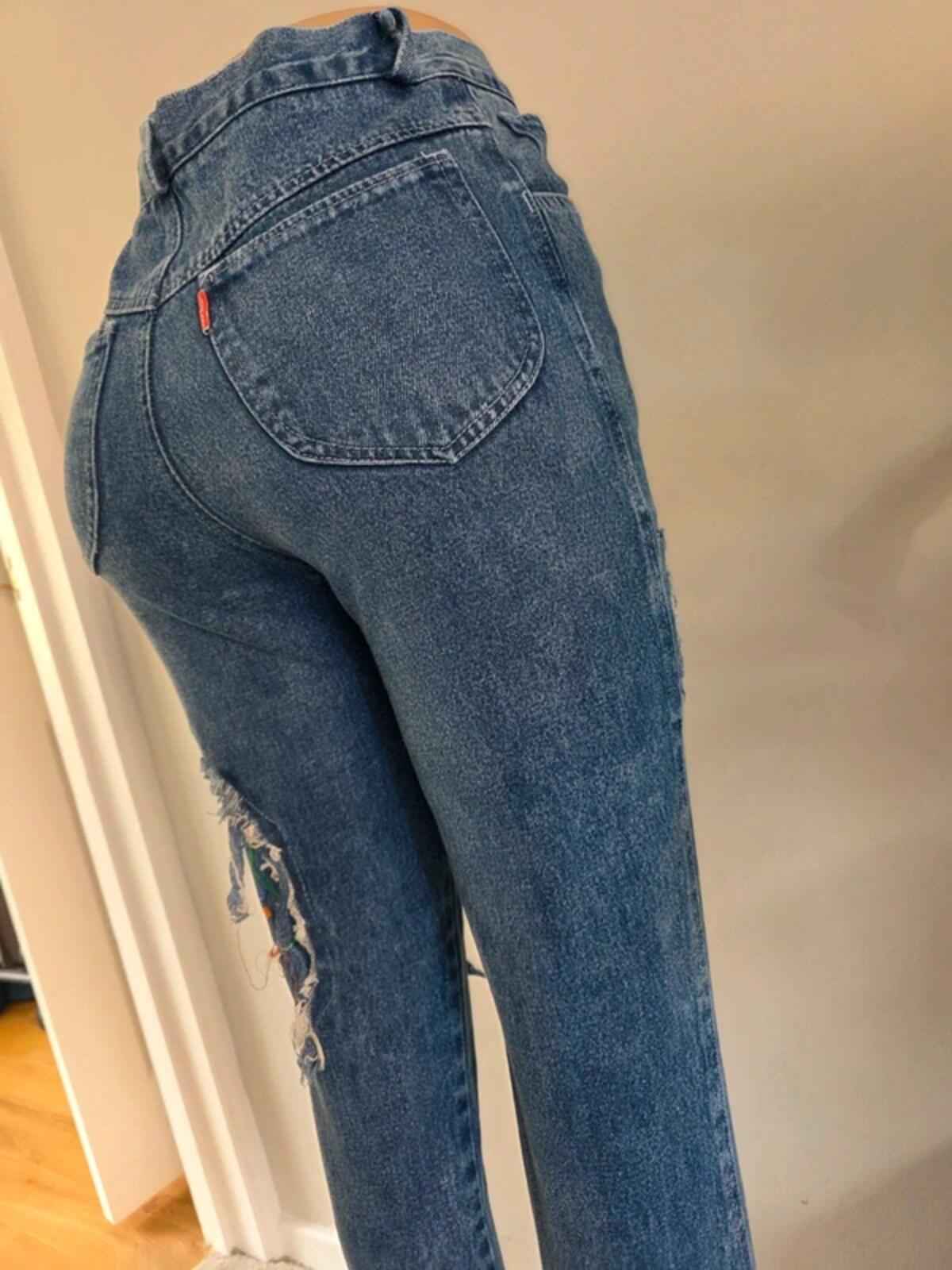 Kong Loon High Rise Mum Jeans UK Size 6 Ankle Length