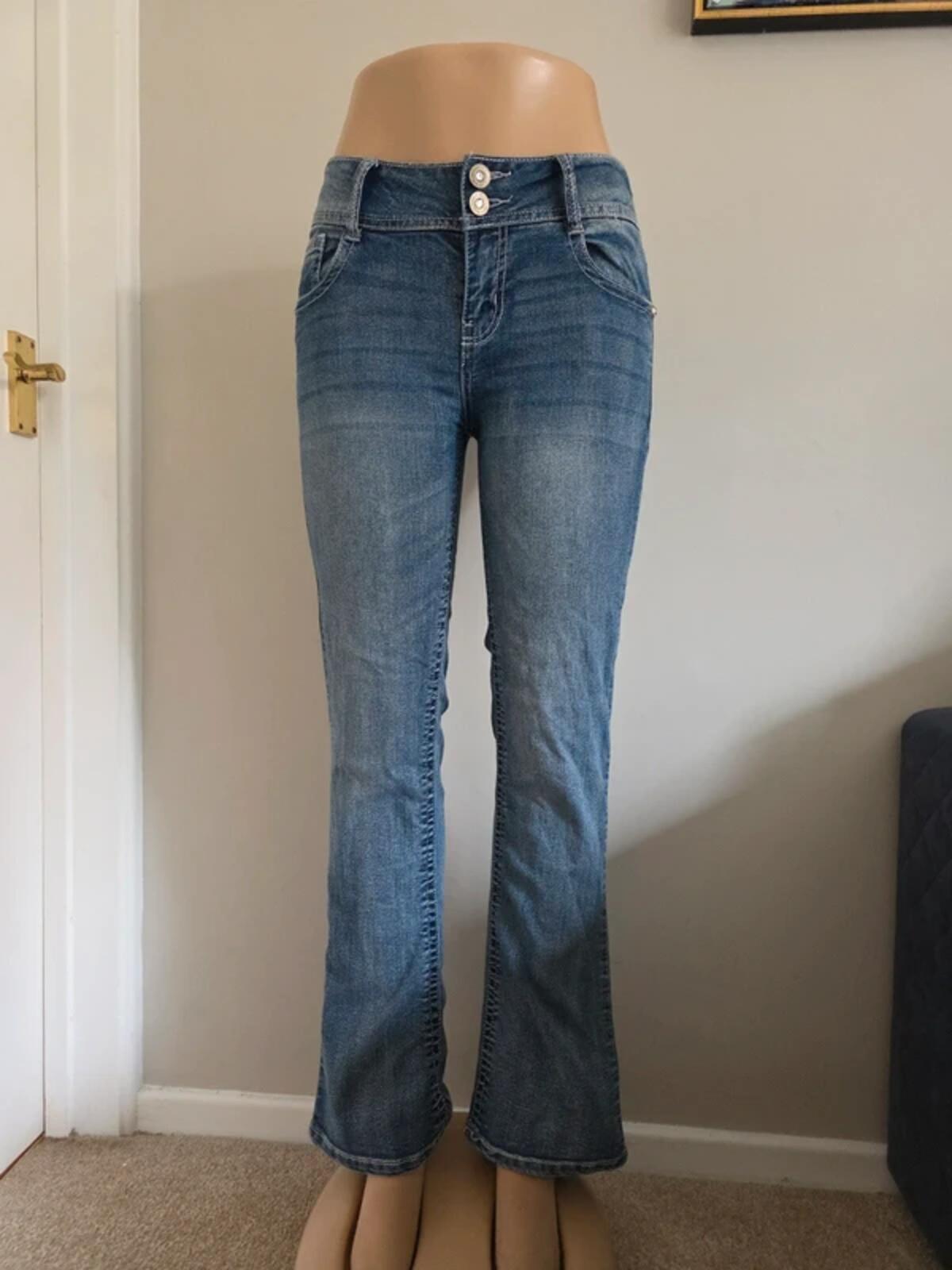 Wallflower Mid Rise Bootcut Vintage Y2K Jeans UK Size 10 Petite