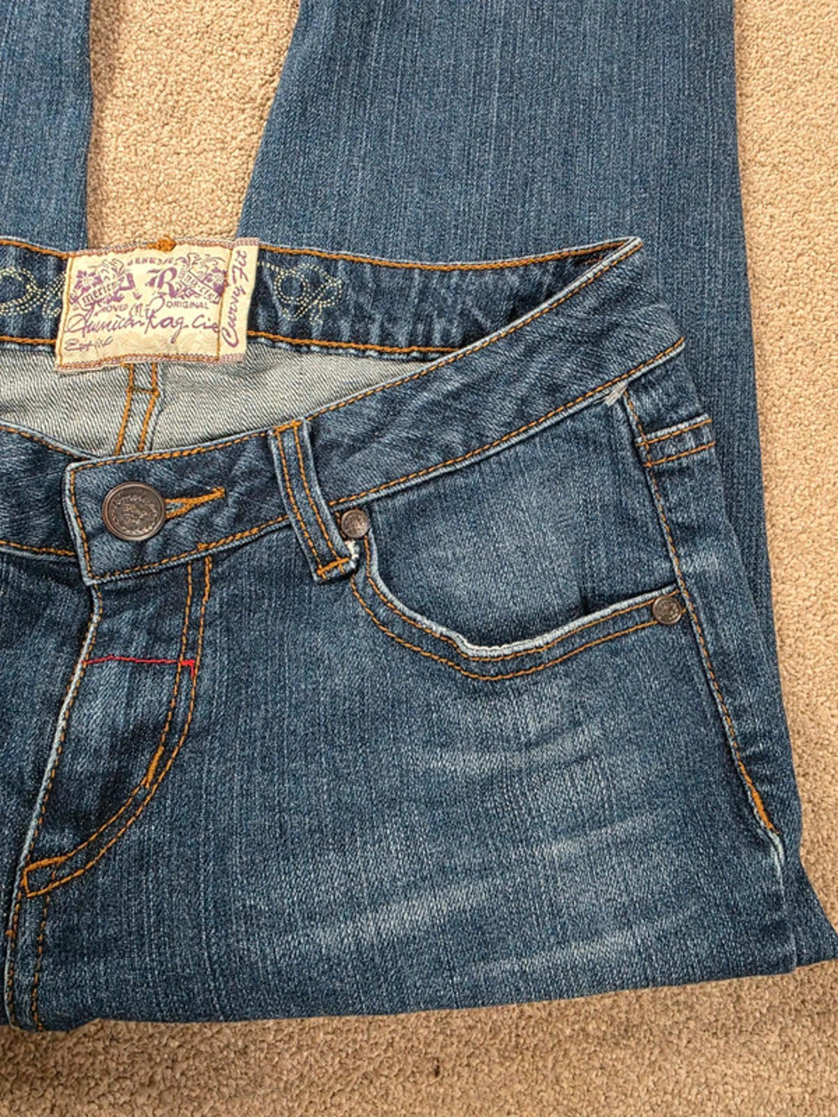Vintage Y2K American Rag Low Rise Bootcut Jeans UK Size 10 Petite