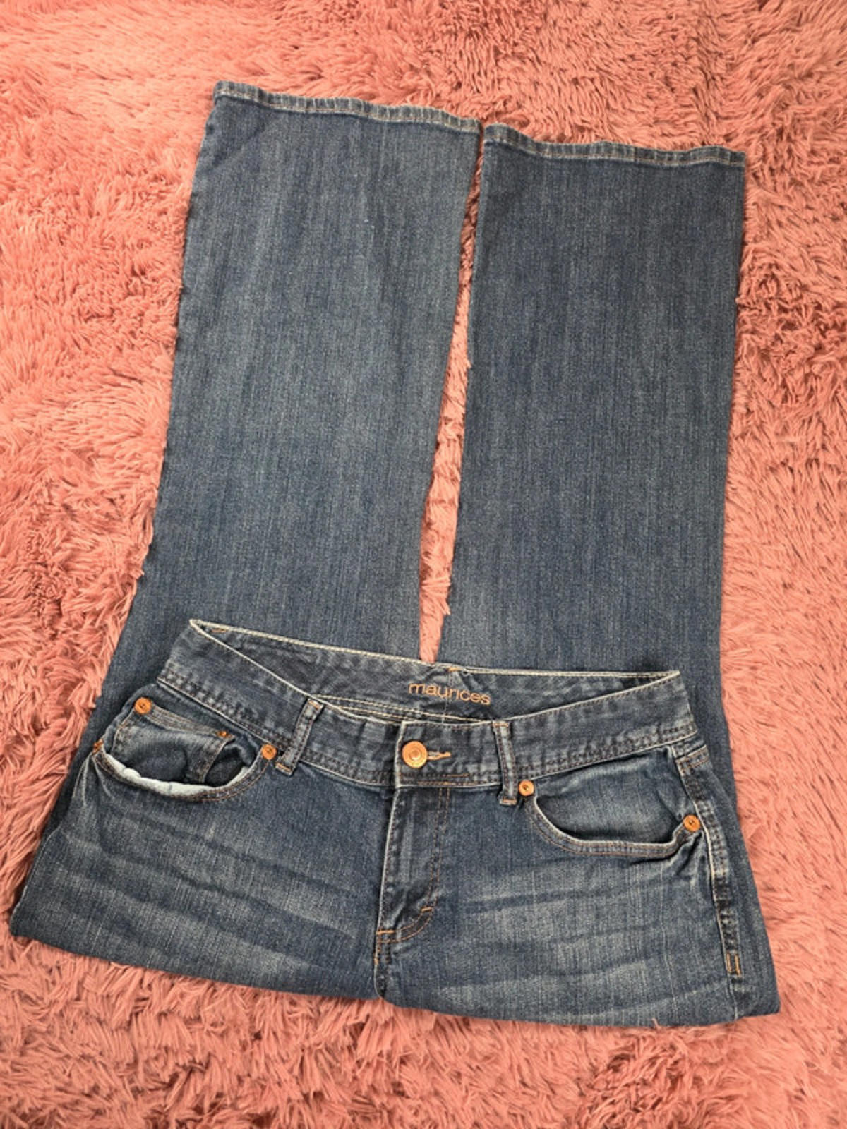 Vintage Y2K Maurices Mid Rise Bootcut Jeans UK Size 12 Petite