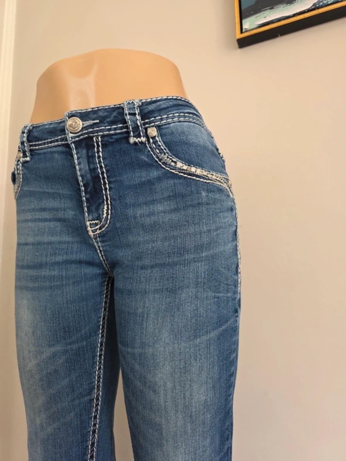 Grace in LA Mid Rise Bootcut Vintage Y2K Jeans UK Size 10 Tall