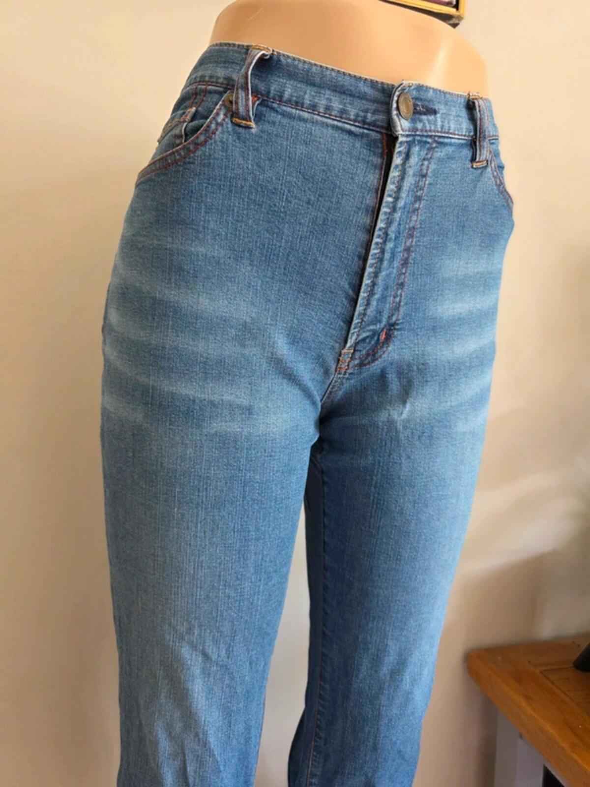 Vintage Y2K Antique Jeans High Rise Cropped Jeans UK Size 12