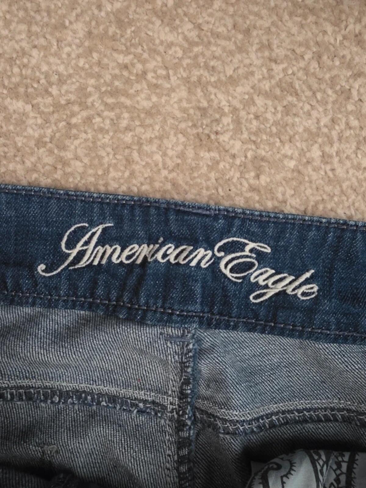 Vintage Y2K American Eagle Mid Rise Wide Leg Jeans UK Size 12