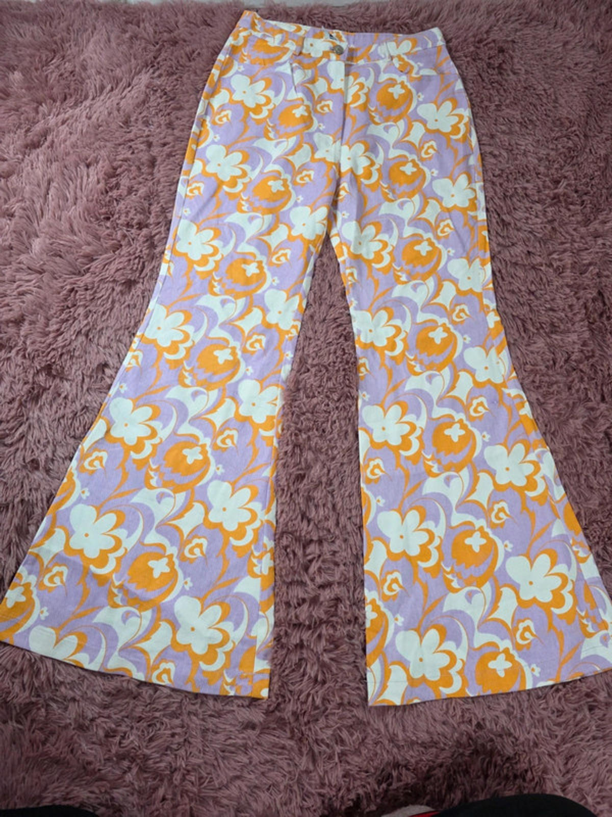 Princess Polly Floral Flared High Rise Trousers UK size 8/10