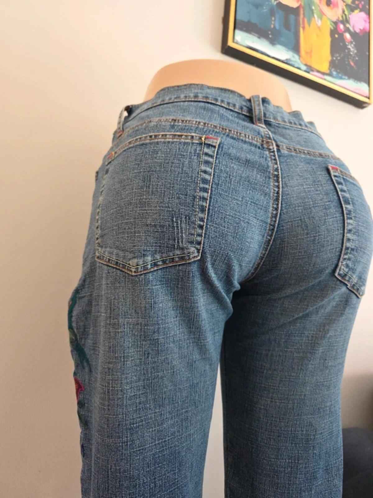 X-Mail Petite Mid Rise Slim Vintage Y2K Jeans UK Size 8