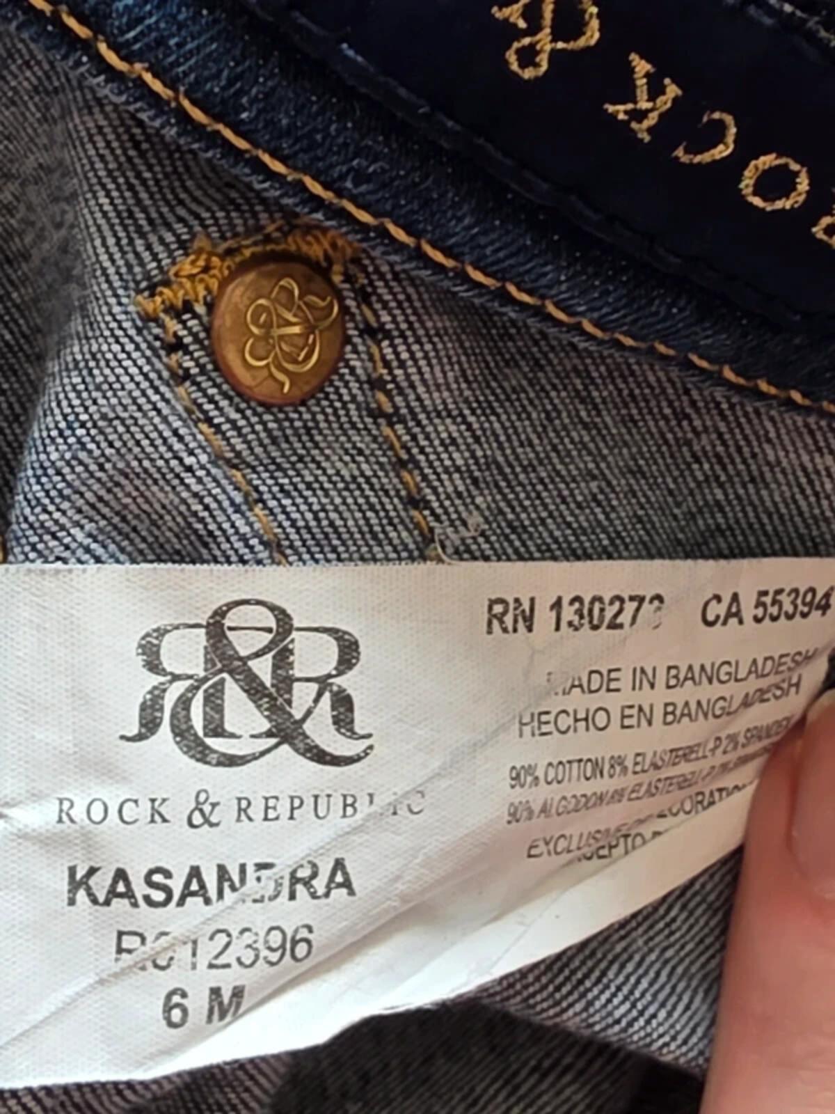 Vintage Y2K Rock & Republic Mid Rise Bootcut Jeans UK Size 8