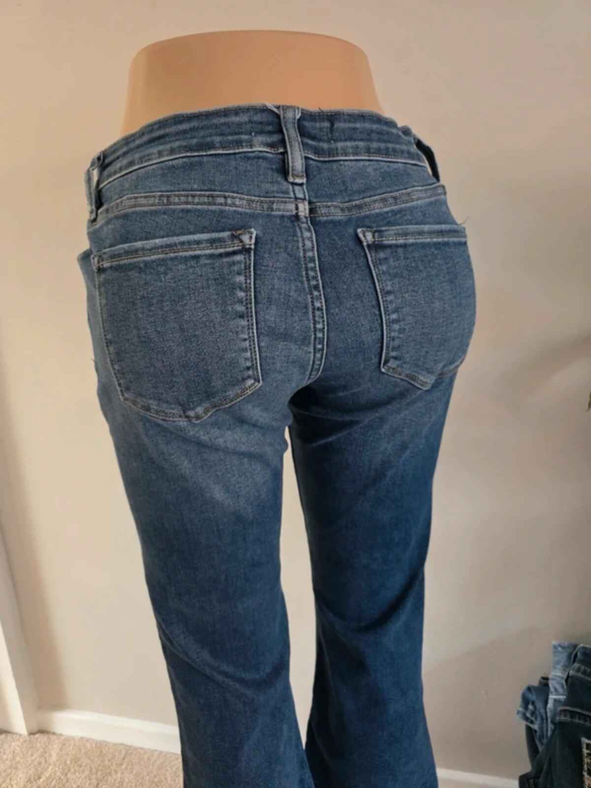 Vintage Y2K KanCan Mid Rise Bootcut Jeans UK Size 10 Petite
