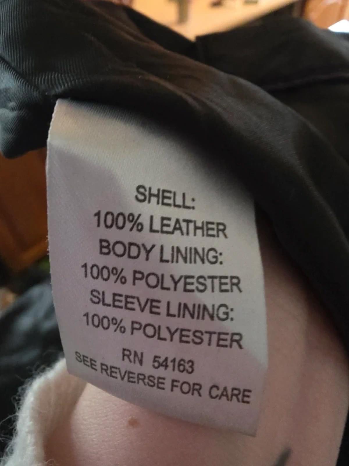 Vintage Y2K Calvin Klein Black Leather Jacket Women’s Size M