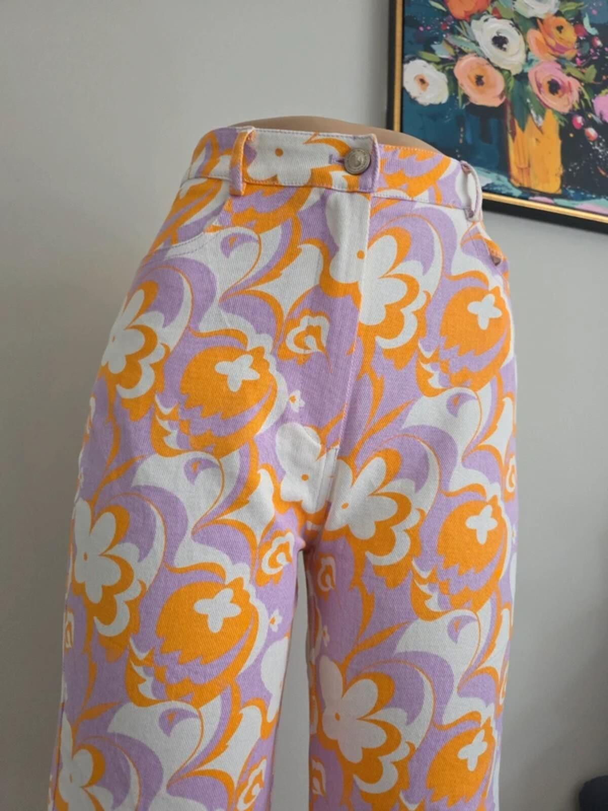 Princess Polly 70s Inspired High Rise Flared Trousers UK Size 10