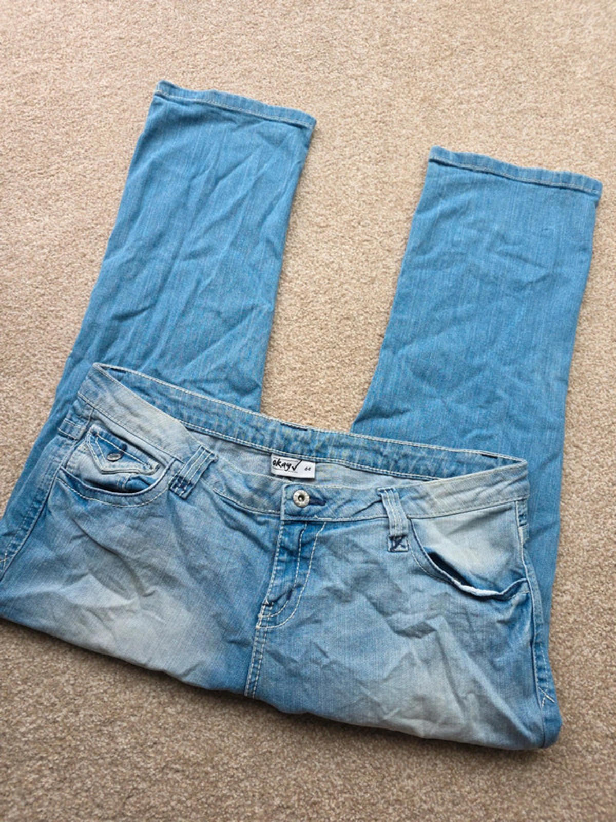 Vintage Y2K Okay Mid Rise Capri Jeans UK Size 18