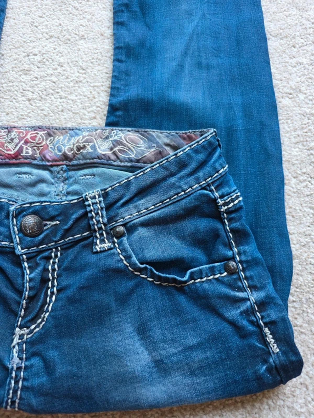 Vintage Y2K Soccx Super Low Rise Bootcut Jeans UK Size 8
