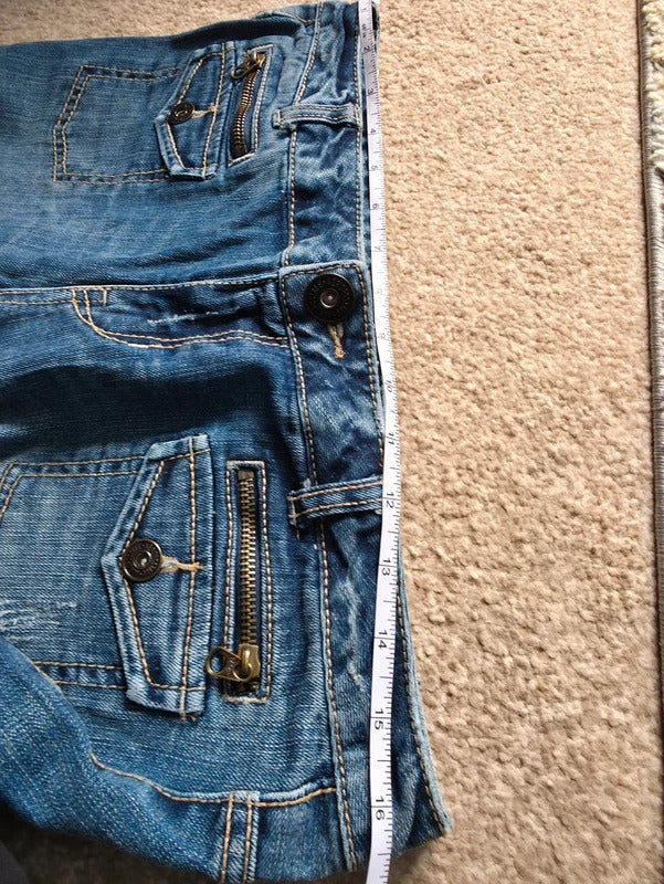 Aeropostale Mid Rise Flared Vintage Y2K Jeans UK Size 10 Petite