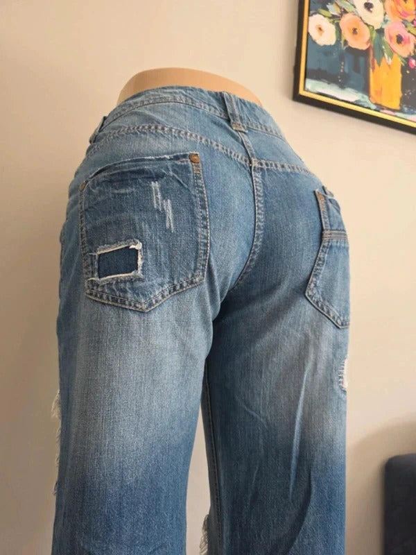 Next Vintage Y2K Mid Rise Relaxed Wide Leg Jeans UK Size 12