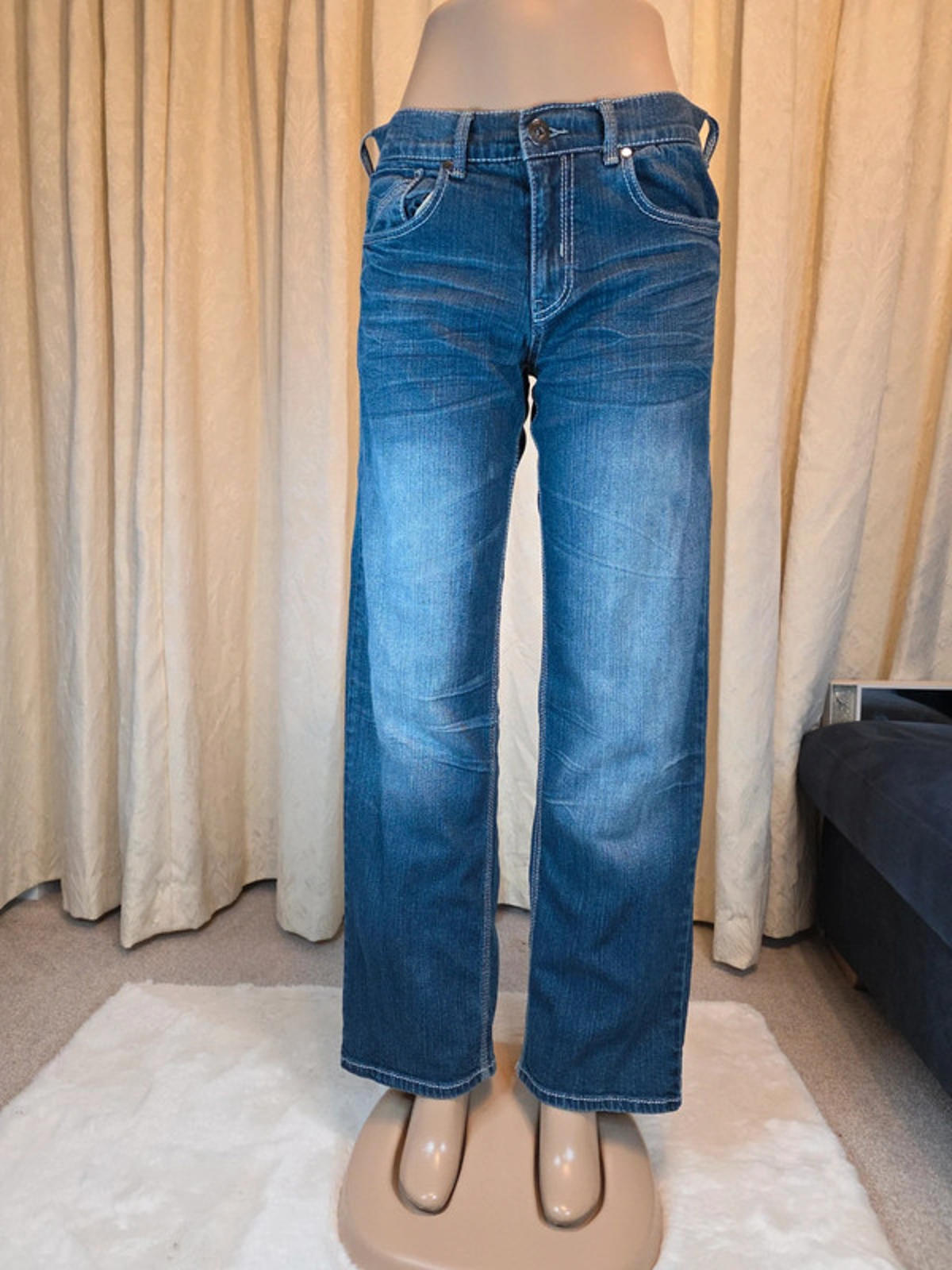 Vintage Y2K Helix Mid Rise Loose Straight Jeans UK Size 12