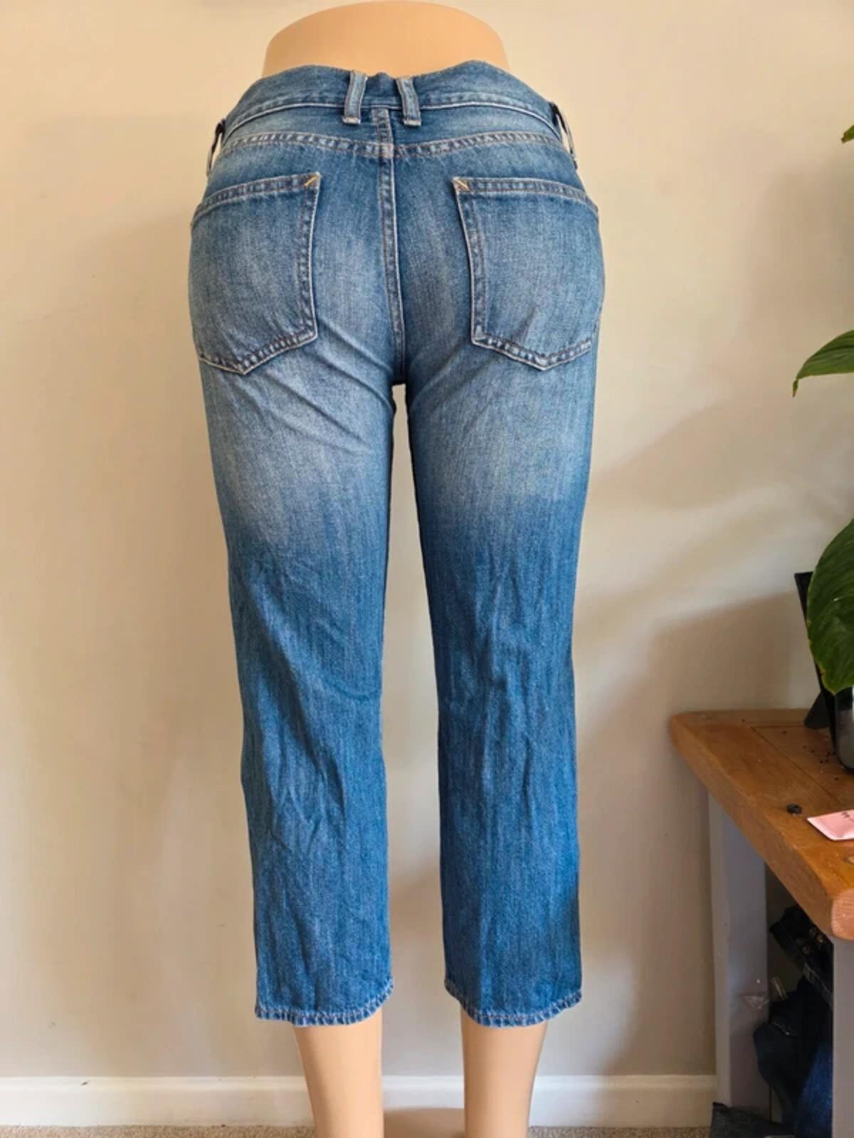 Vintage Y2K Uniqlo Mid Rise Cropped Jeans UK Size 10/12