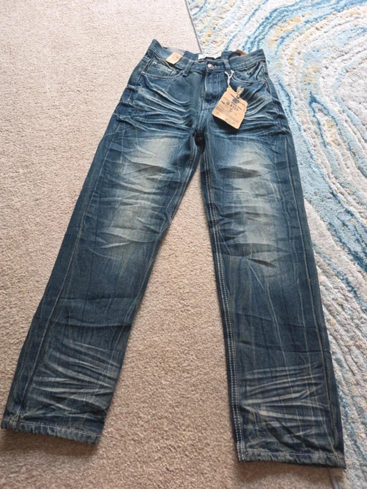 GS115 High Rise Straight Baggy Vintage Y2K Jeans UK Size 4/6 Petite