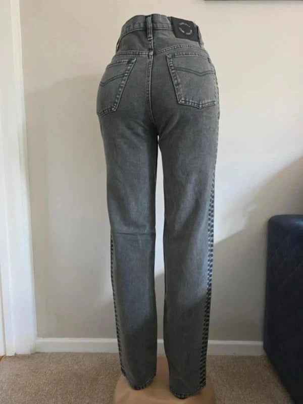 Vintage Y2K High Rise Straight Leg Jeans UK Size 8