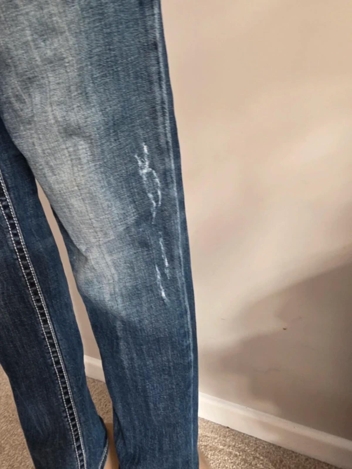 Vintage Y2K Rerock Low Rise Skinny Jeans UK Size 14