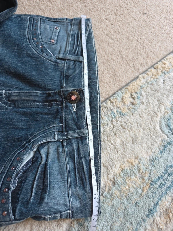 Kikstar Vintage Y2K Mid Rise Bootcut Jeans UK Size 8 Petite