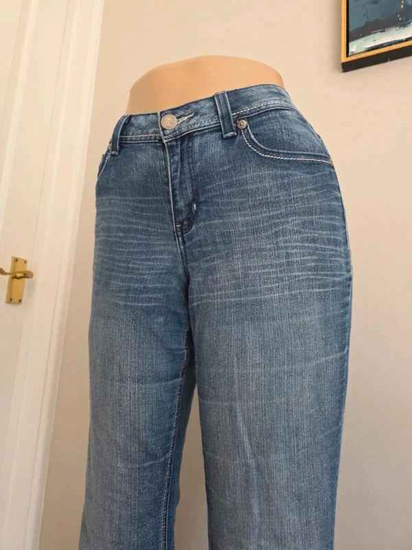 L.e.i. Mid Rise Bootcut Vintage Y2K Jeans UK Size 14 Tall