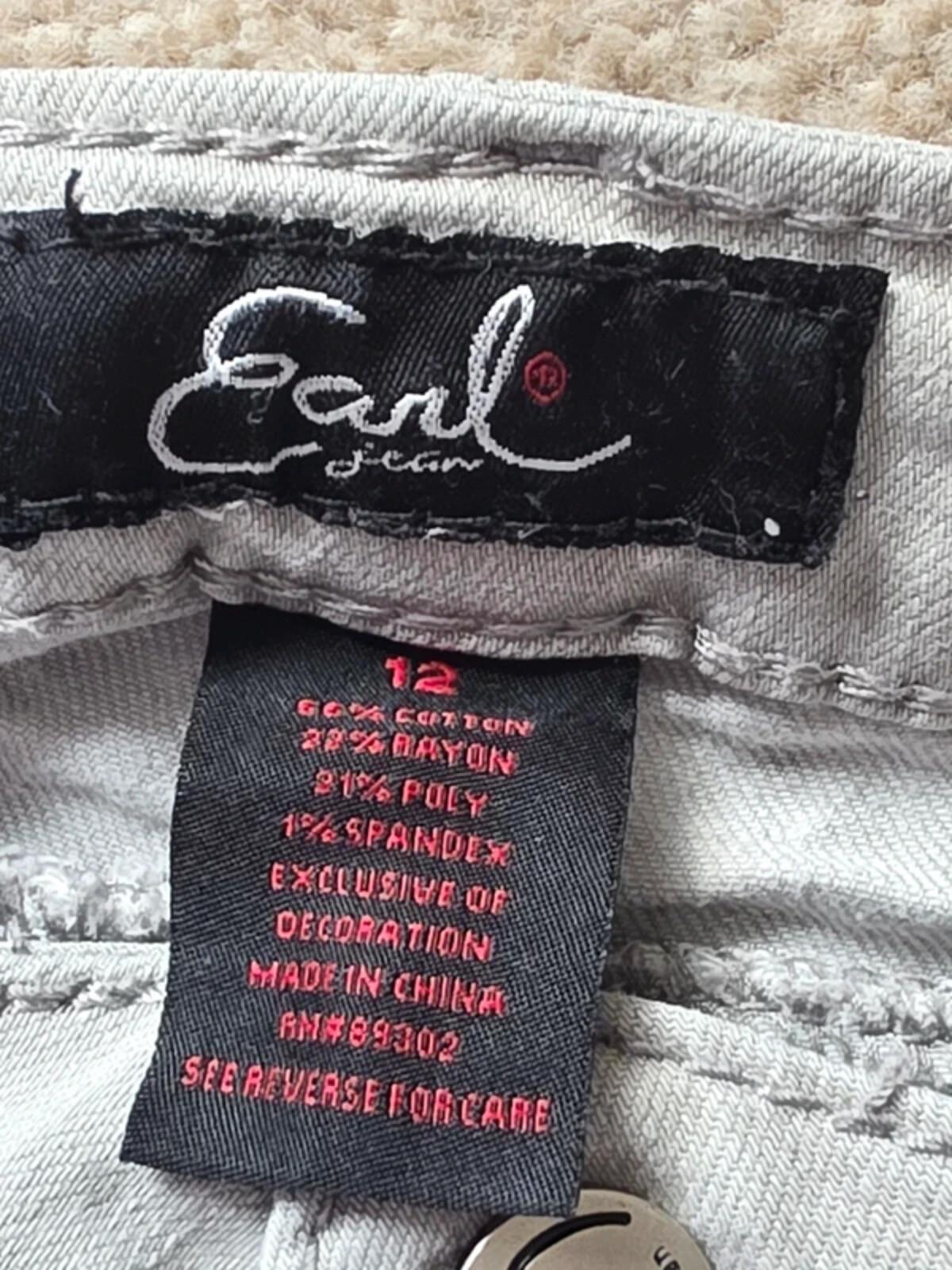 Vintage Y2K Earl Jeans Mid Rise Embroidered Bootcut Jeans UK Size 14