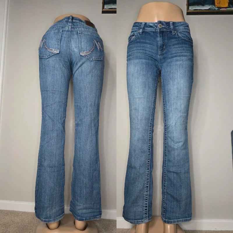 Maurices Low Rise Bootcut Vintage Y2K Jeans UK Size 8/10