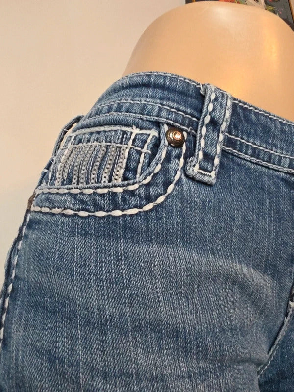 Maurices Premium Low Rise Cropped Capri Jeans UK Size 10/12