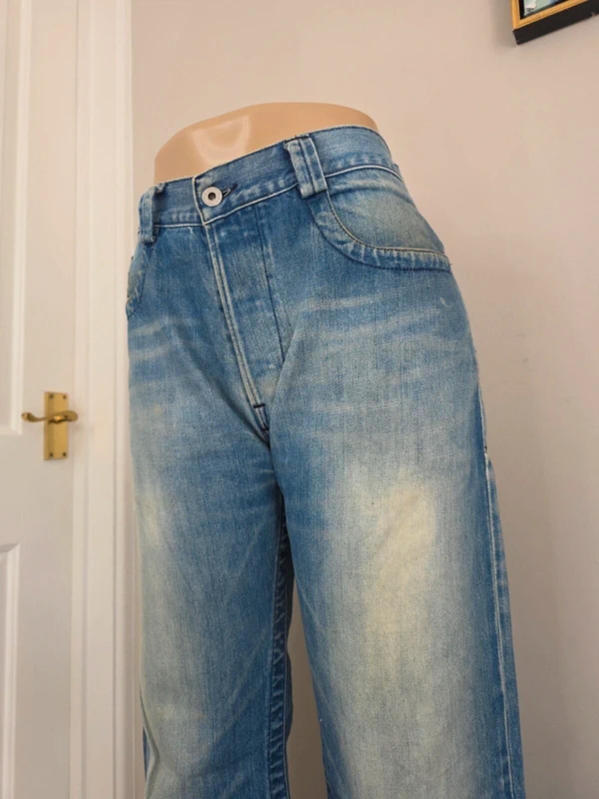 Diesel High Rise Wide Leg Vintage Y2K Jeans UK Size 12/14 Tall