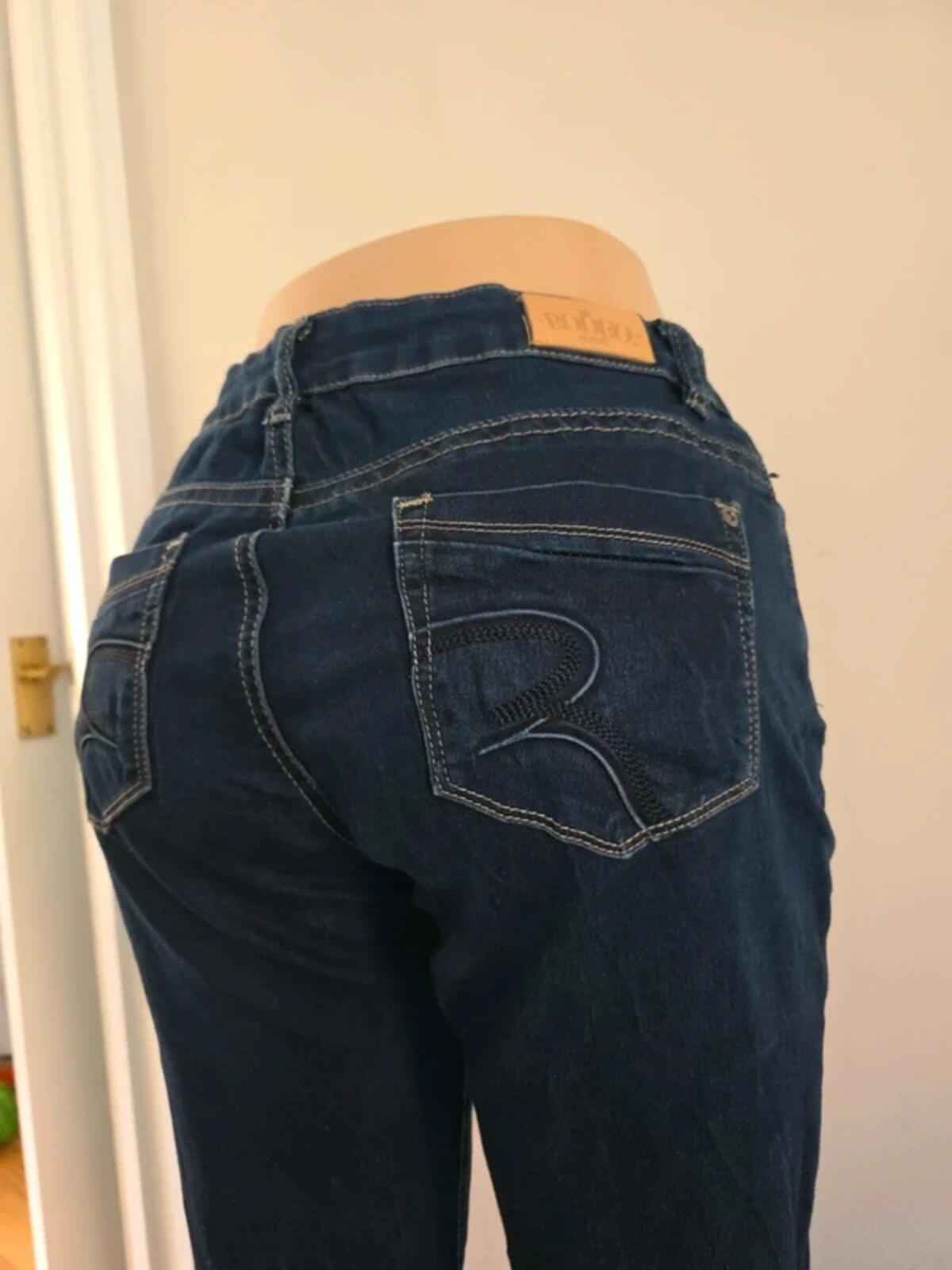 Rodeo Mid Rise Straight Vintage Y2K Jeans UK Size 10 Tall