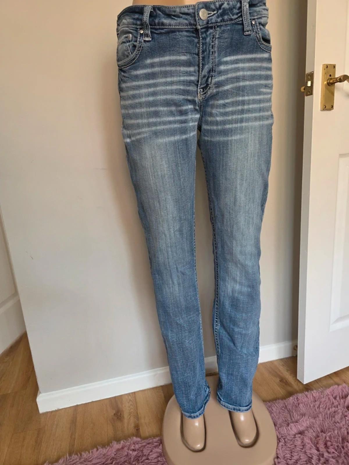 Vintage Y2K Daytrip Virgo Straight Jeans – Distressed – UK Size 14