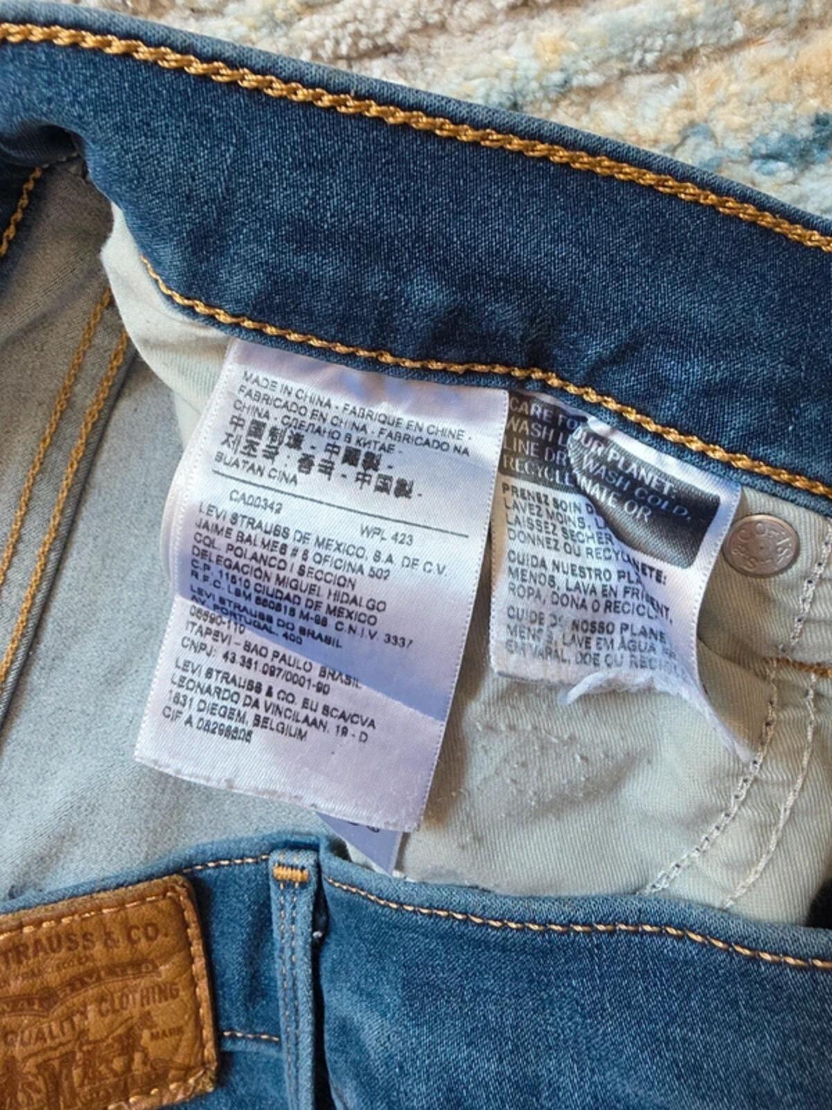 Levi's Vintage Y2K Mid Rise Slim Distressed Jeans UK Size 12