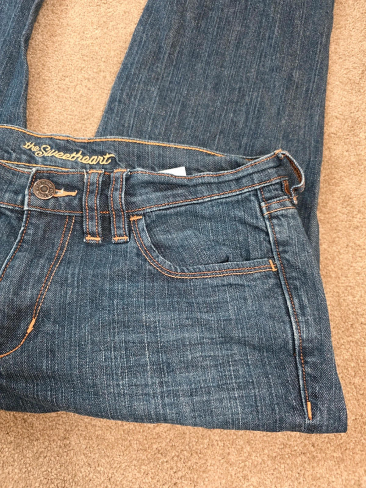 Vintage Y2K Old Navy Sweetheart Bootcut Mid Rise Jeans UK Size 12
