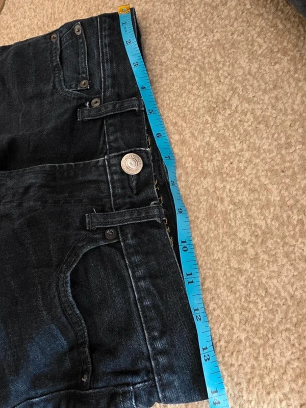 Vintage Y2K American Eagle Mid Rise Straight Jeans UK Size 6 petite
