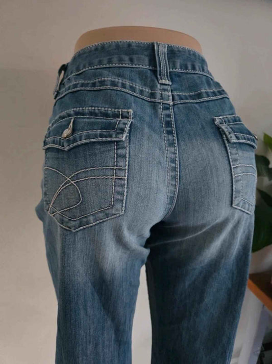 Vintage Y2K INC Mid Rise Bootcut Jeans UK Size 14 Tall
