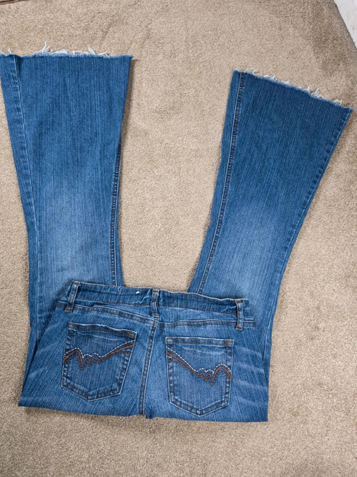Vintage Y2K L.E.I. Ultra Low Rise Flare Jeans UK Size 8