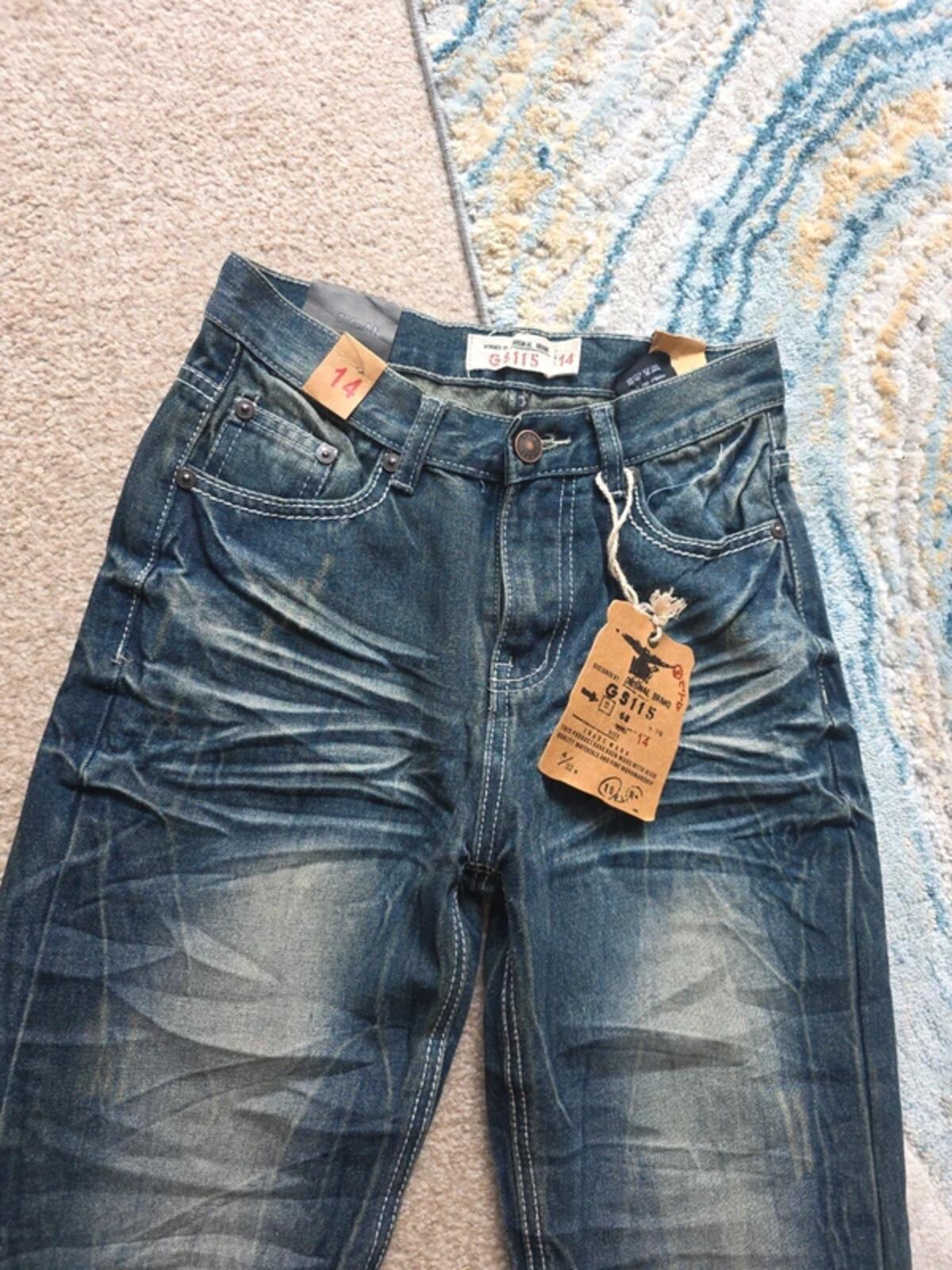 GS115 High Rise Straight Baggy Vintage Y2K Jeans UK Size 4/6 Petite