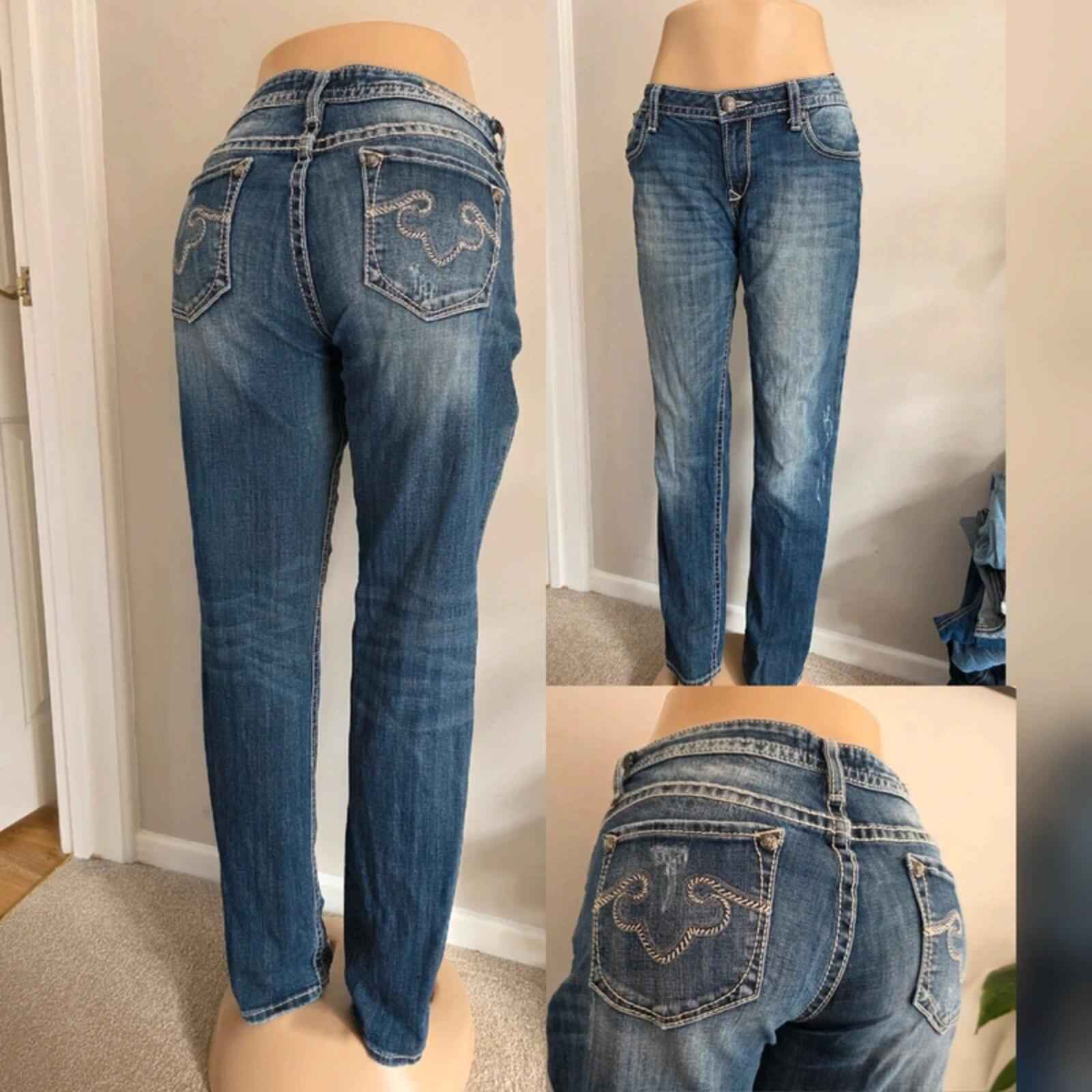 Vintage Y2K Rerock Low Rise Skinny Jeans UK Size 14
