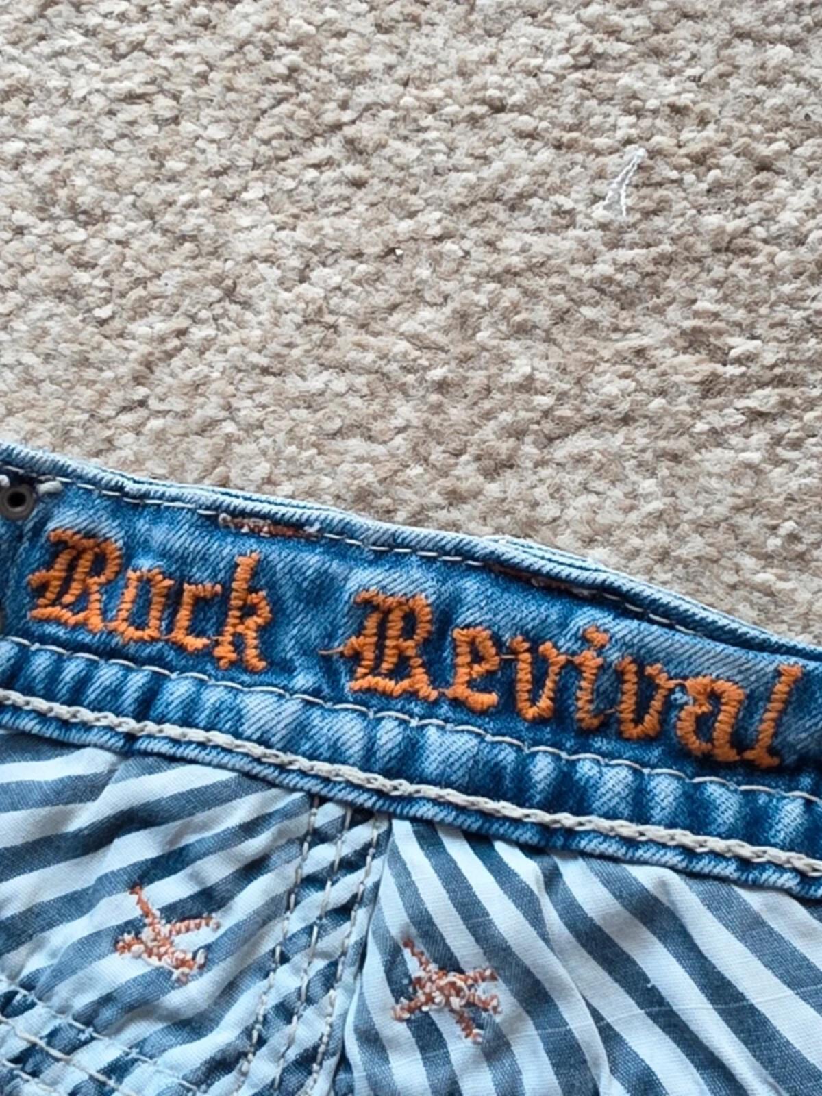 Vintage Y2K Rock Revival Low Rise Bootcut Jeans UK Size 10/12 Tall