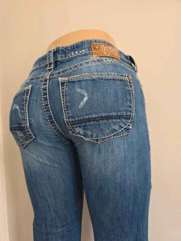 1921 Vintage Y2K Low Rise Straight Jeans UK Size 6/8 Tall