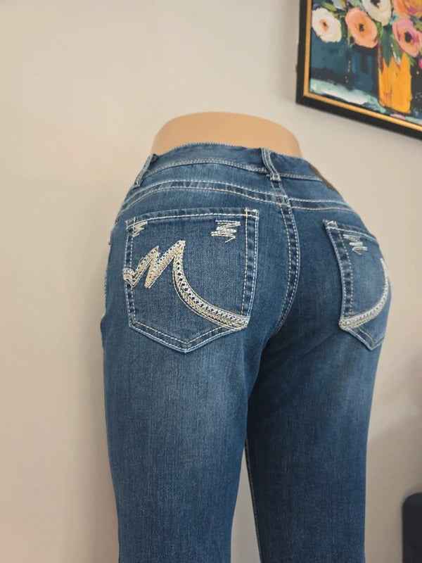 Maurices Mid Rise Bootcut Vintage Y2K Jeans UK Size 6/8