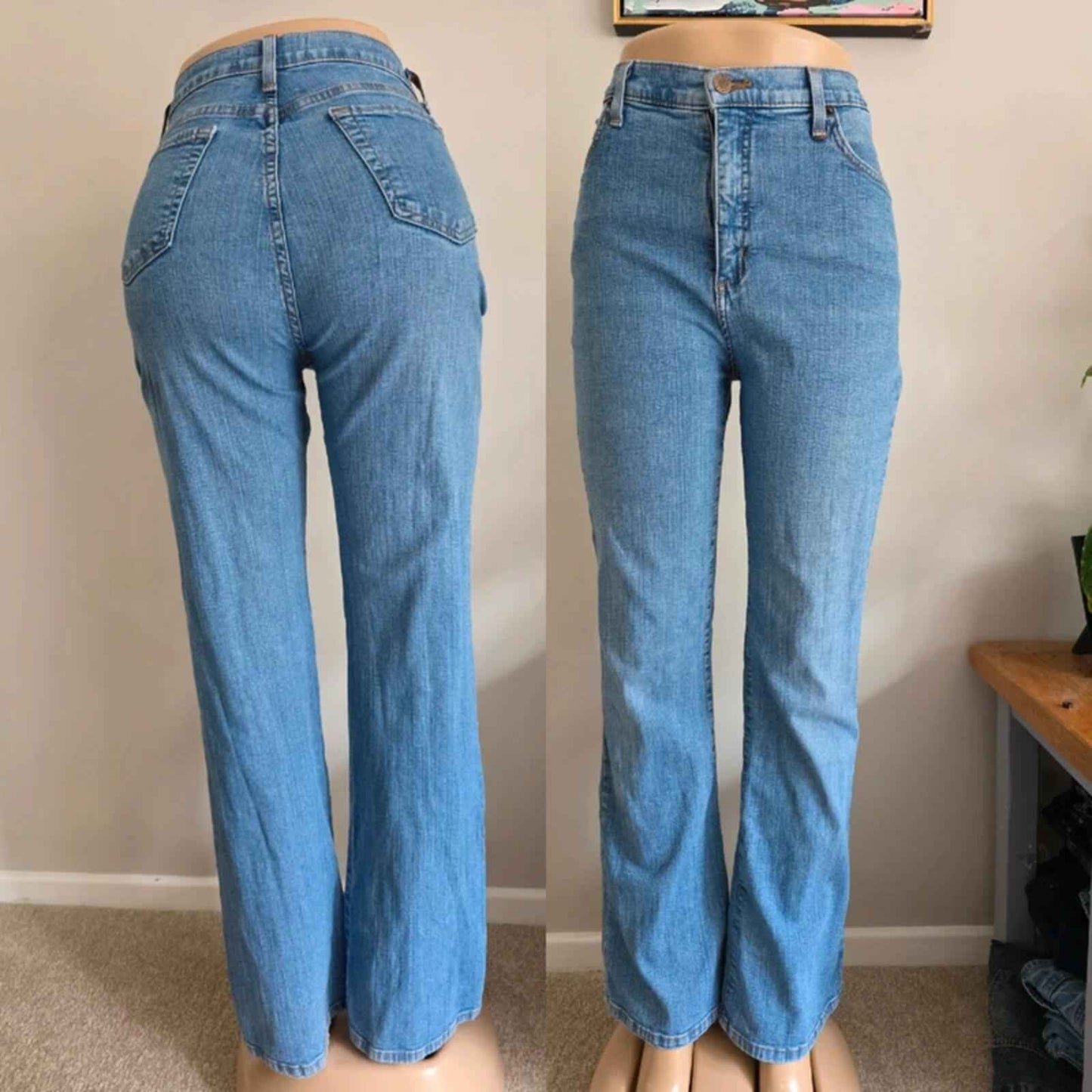 Vintage Y2K NYDJ High Rise Flared Jeans UK Size 10