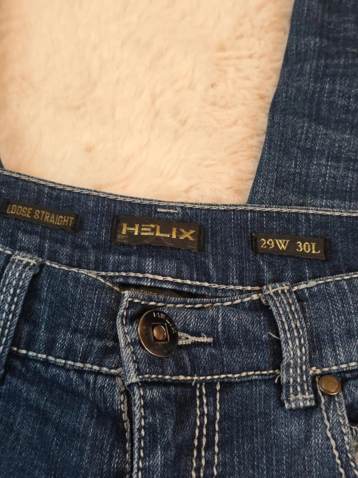 Vintage Y2K Helix Mid Rise Loose Straight Jeans UK Size 12