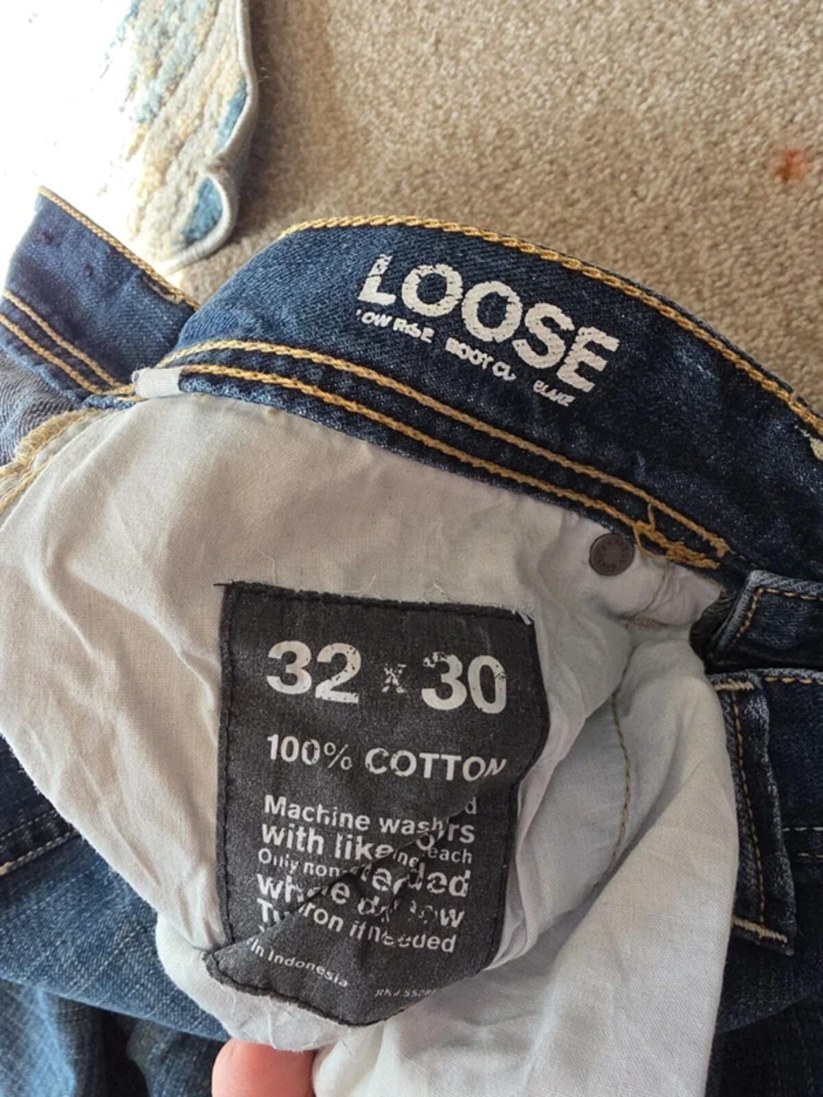 Express Jeans High Rise Loose Bootcut Vintage Y2K Jeans UK Size 14 Petite
