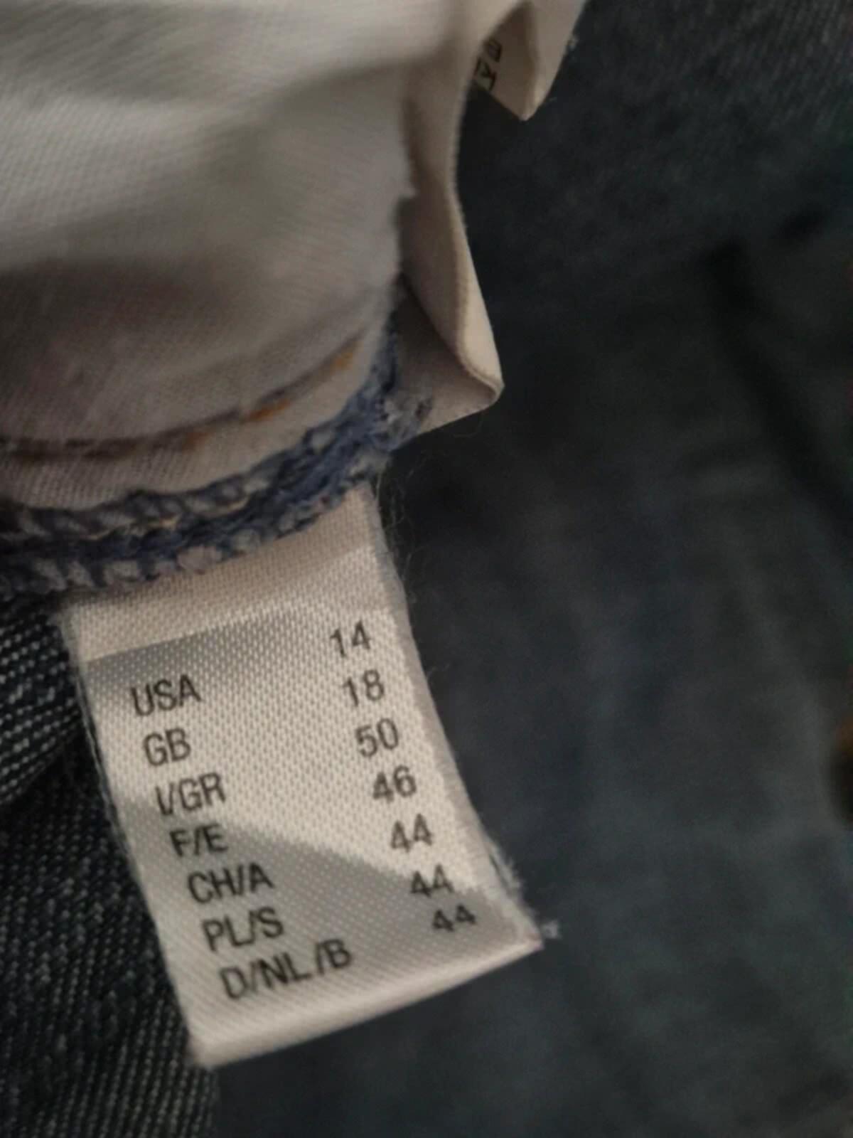 Vintage Y2K Ulla Popken Mid Rise Bling Flared Jeans UK Size 14/16 Petite