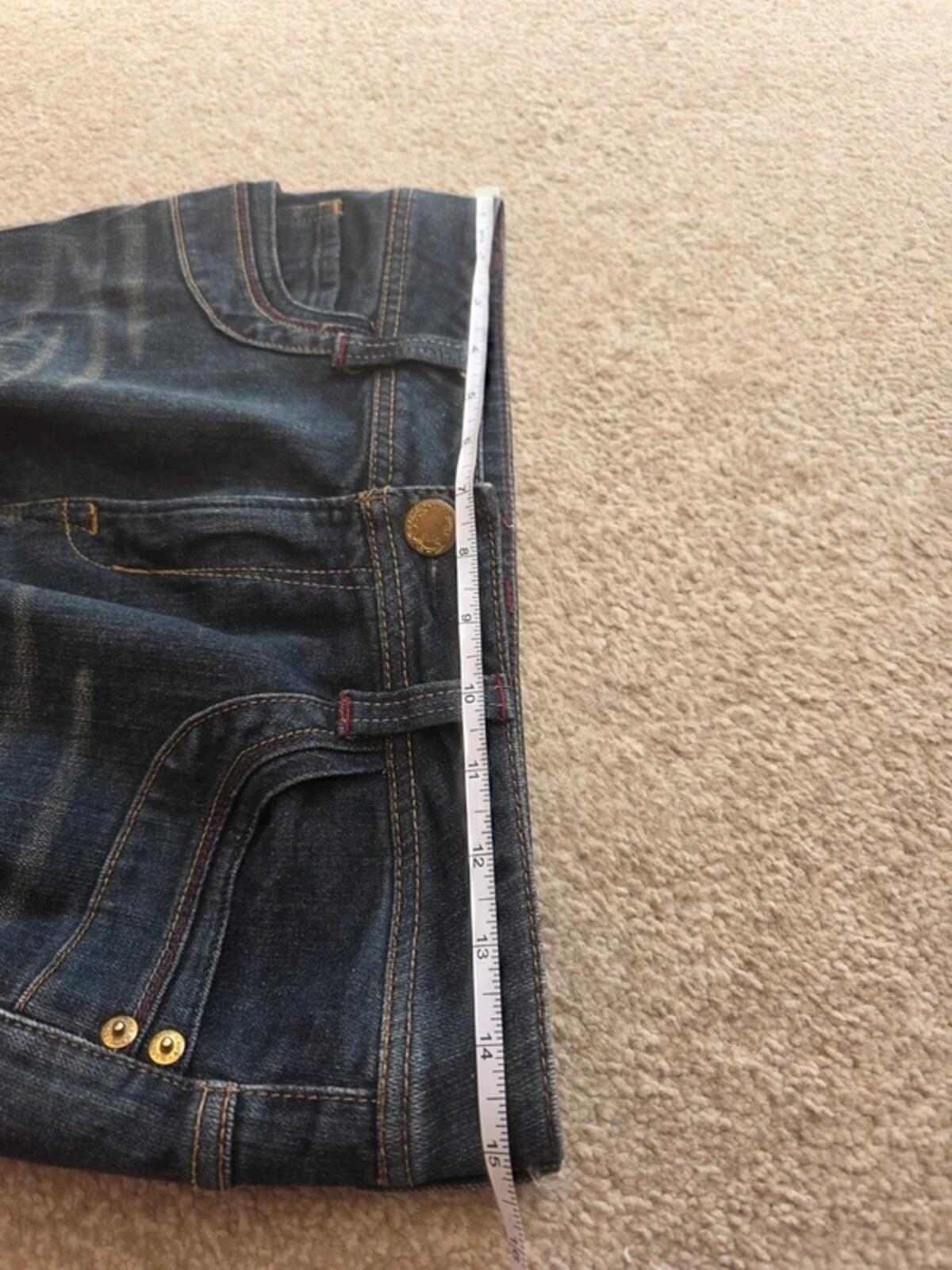Vintage Y2K Navy Natural Mid Rise Cropped Jeans UK Size 10