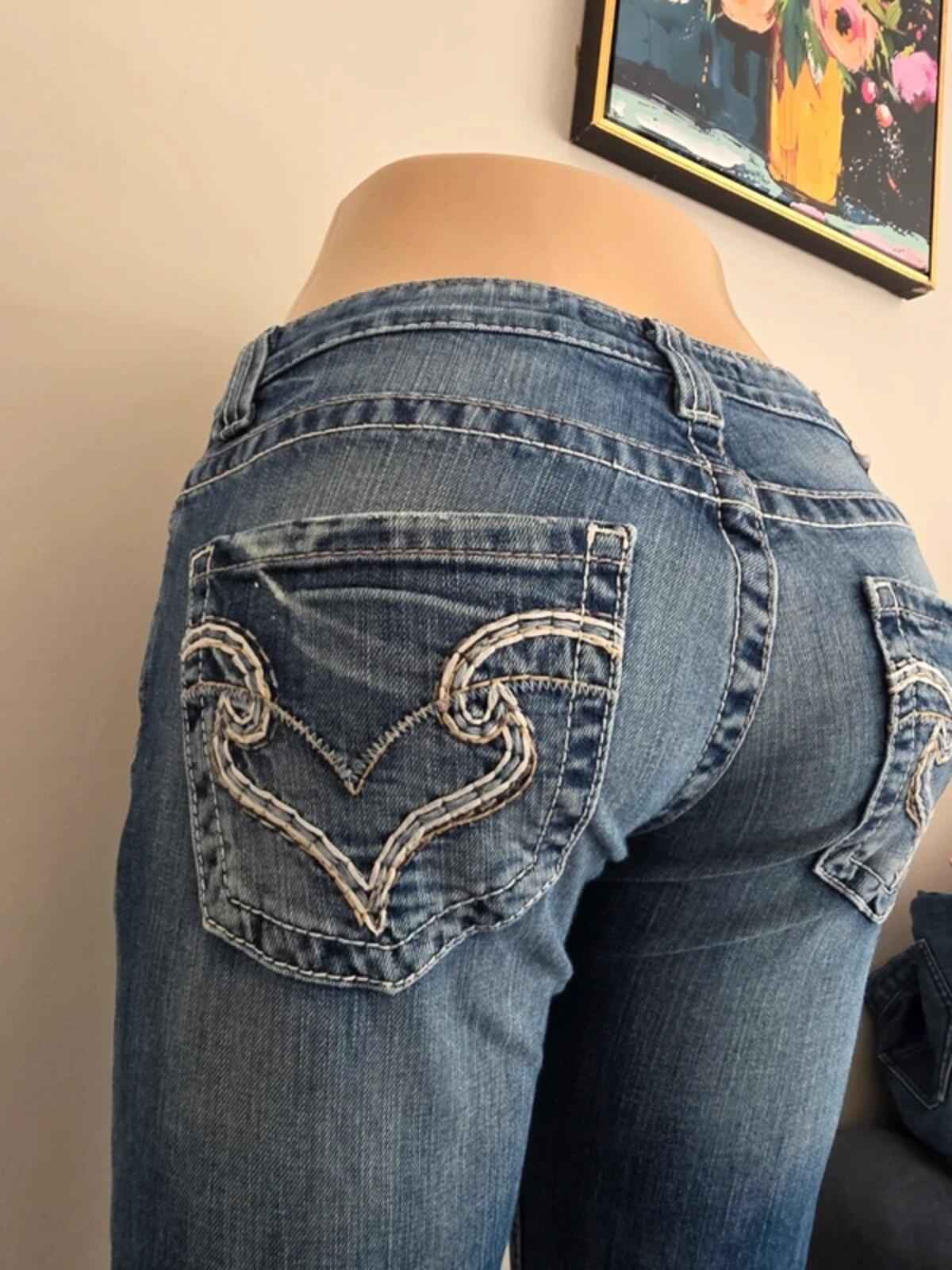Big Star Ultra Low Rise Bootcut Jeans UK Size 8