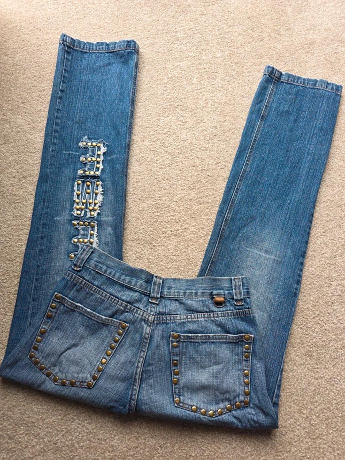 Y2K La Virtu Mid Rise Bootcut Jeans UK Size 10 Tall