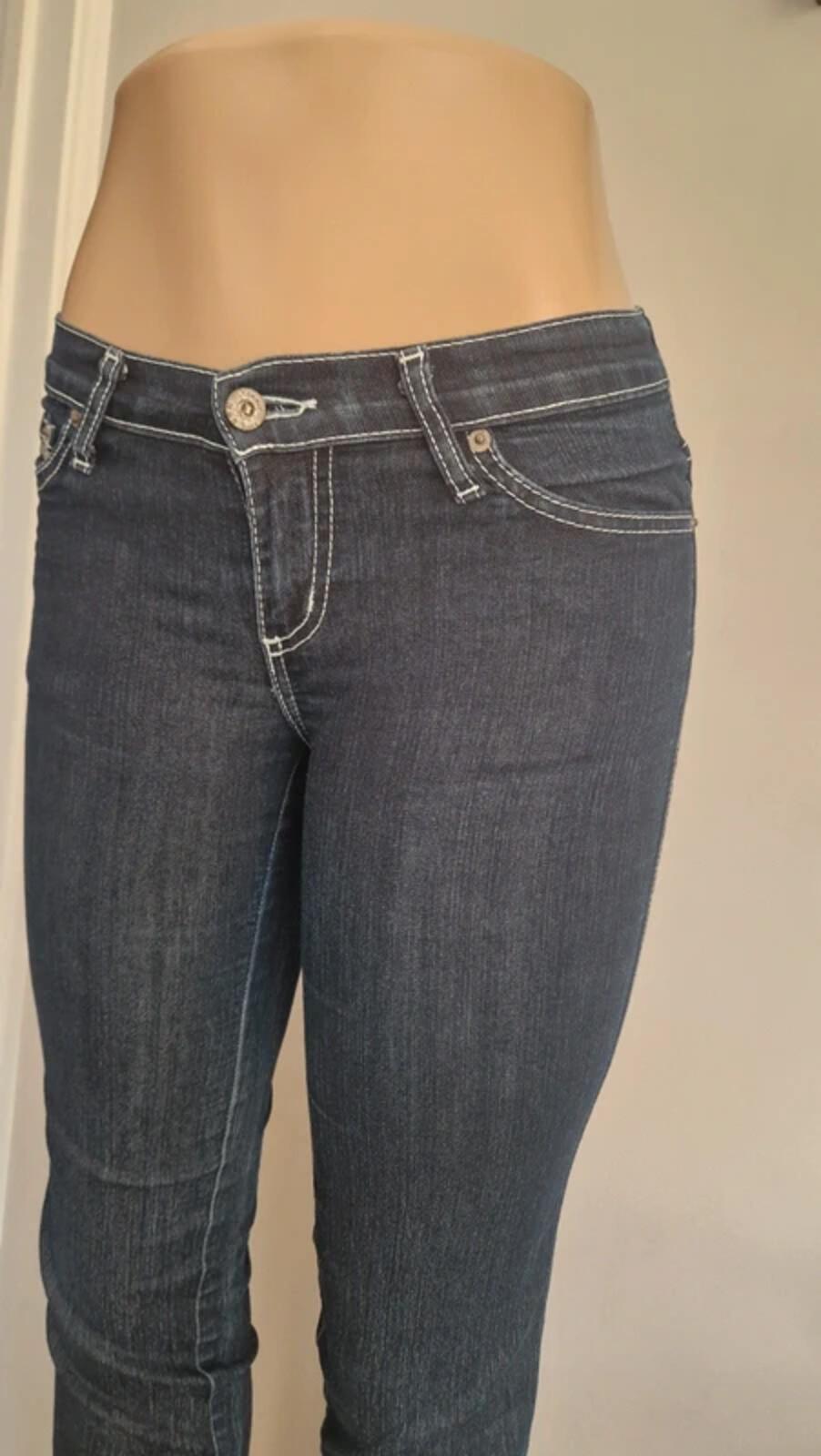 Hammer Low Rise Bootcut Flared Dark Wash Denim Jeans UK 6