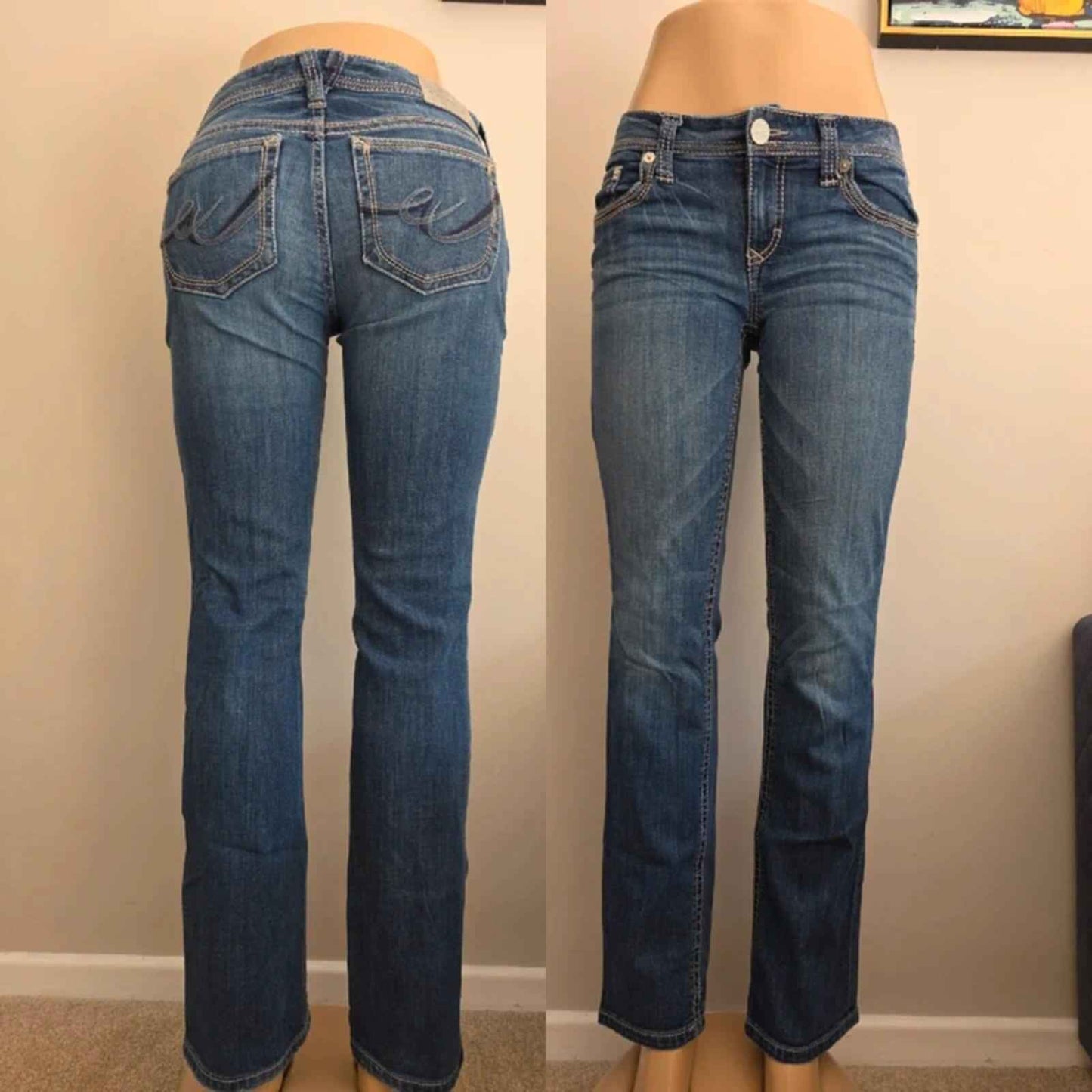 Express Low Rise Barely Bootcut Vintage Y2K Jeans UK Size 10