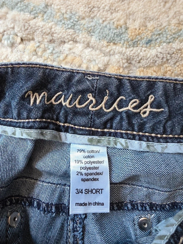 Maurices Low Rise Bootcut Vintage Y2K Jeans UK Size 6/8 Petite